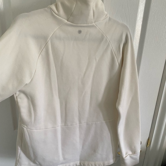 Athleta Cream Women's high neck sweatshirt - Picture 4 of 4